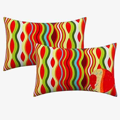Waterproof Lumbar Pillow 2 Pack for Chair and Outdoor Use