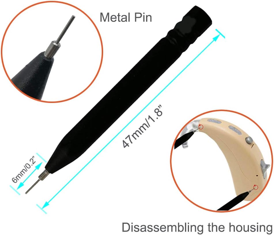 8-Piece Hearing Aid Cleaning Tool Kit with Case