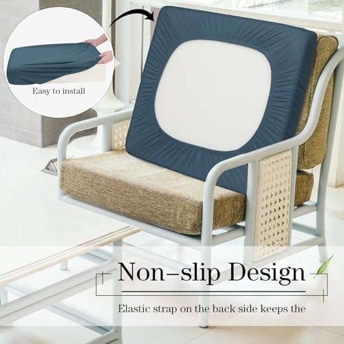 Newwiee 8Pcs Stretchable Outdoor Cushion Covers