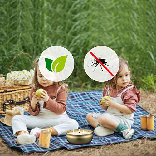 Kedtui Citronella Candles 3 Pack Portable Travel Tin Gift Set