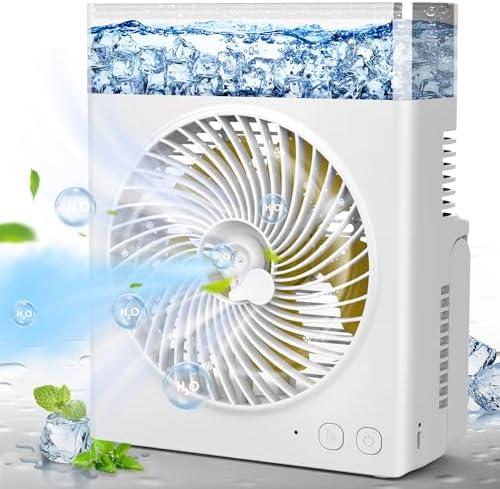 JINLICTE 8000mAh 8-Inch Misting Fan for Cooling