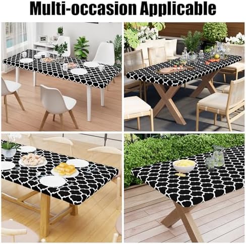 Smiry Rectangle Picnic Table Cover 36x60 Inches Black