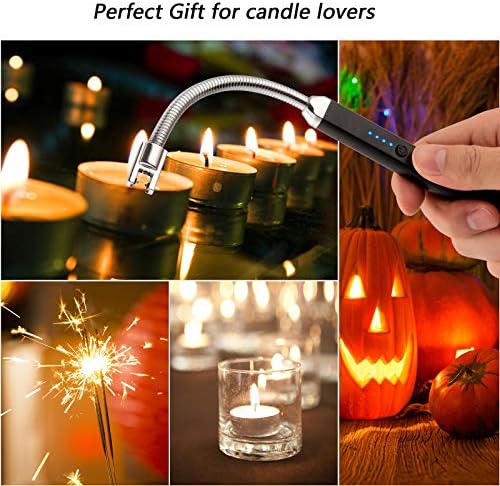 Meiruby Electric Candle Lighter USB Rechargeable Windproof Flameless Lighter for Birthday Gifts