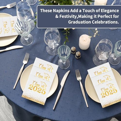 Class of 2025 Graduation Napkins 100 PCS