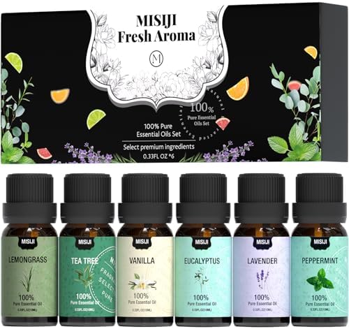 MISIJI Essential Oils Set 6 X 10ML Aromatherapy Diffuser