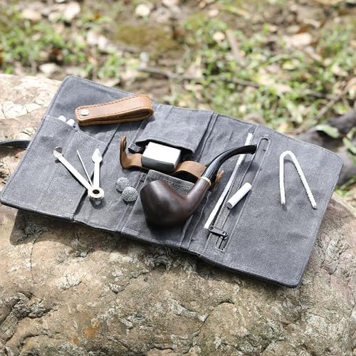 Whitlucks Waxed Canvas Pipe Pouch with Leather Stand 1