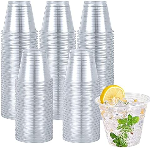 Turbo Bee 300 Pack 9oz Clear Plastic Cups for Parties