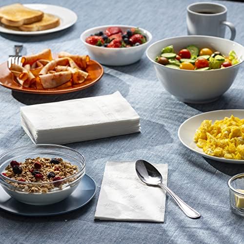 GUSTO 300 Count Paper Napkins - 2 Ply White Disposable Party Napkins