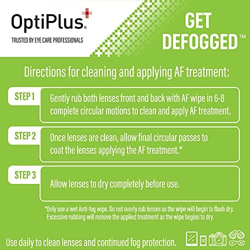 OptiPlus Anti-Fog Pre-Moistened Lens Wipes 100 Count