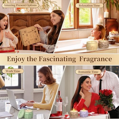 WarmEmbrace Scented Candle Set for Women 4 Pack