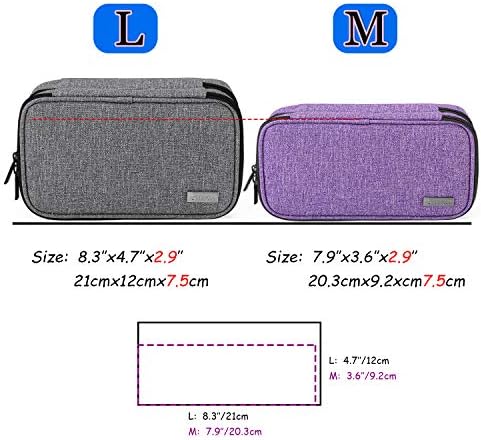 Yarwo Insulin Cooler Travel Case with 4 Ice Packs Gray
