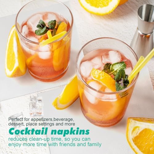 500 Count 2-Ply White Disposable Cocktail Napkins