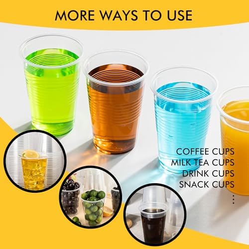 RACETOP 500 Pack 9 oz Clear Plastic Cups