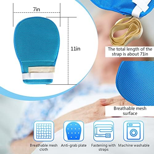 Lmaray 2 Pcs Dementia Hand Restraint Gloves