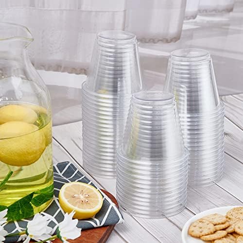 Turbo Bee 300 Pack 9oz Clear Plastic Cups for Parties