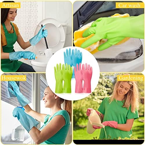 36 Pair Reusable Dishwashing Gloves with Non-Slip Design