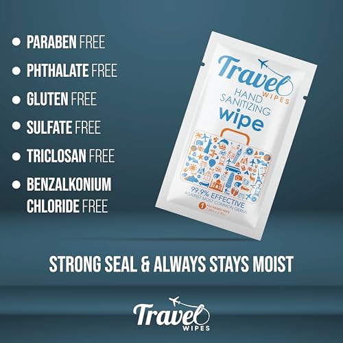 Travel Wipes Hand Sanitizer 15 Count Individually Wrapped