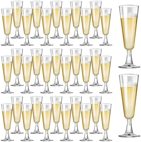 Surehome 40 Pack Plastic Champagne Flutes