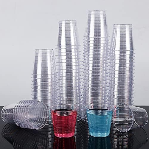 Zcaukya 100 Shot Glasses 1oz Clear Plastic Disposable Cups
