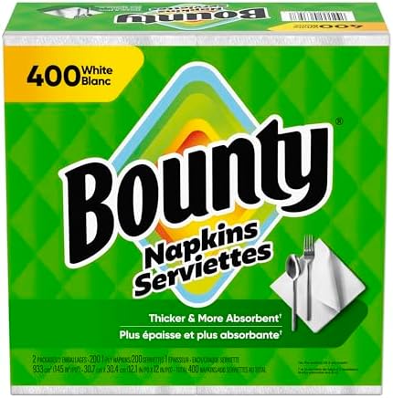 Bounty Paper Napkins White 400 Count