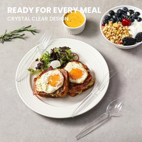 400 Count Heavy Duty Clear Plastic Cutlery Set