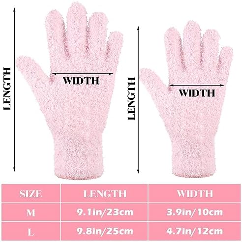 Bencailor 4 Pairs Microfiber Dusting Gloves Reusable Washable Cleaning Mittens