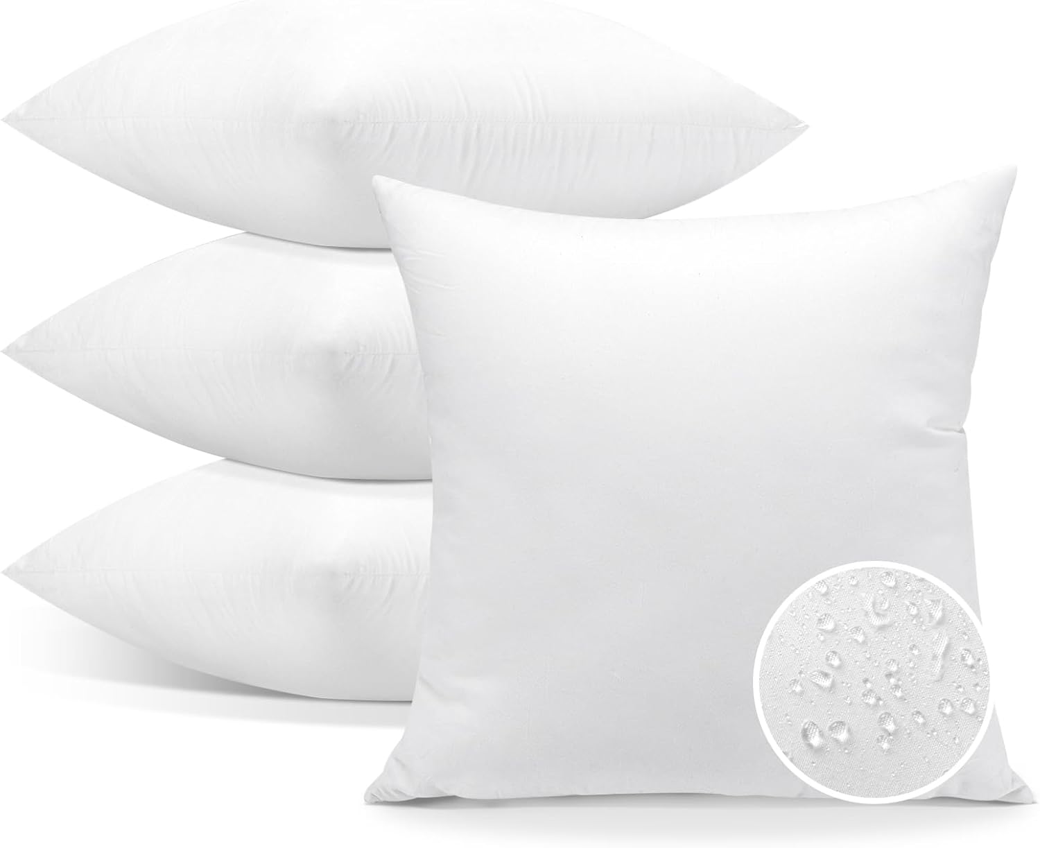 OTOSTAR Waterproof Outdoor Pillow Inserts Set of 4