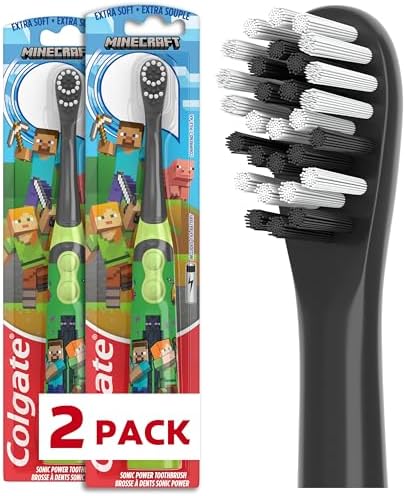 Colgate Kids Battery Powered Minecraft Toothbrush for Ages 3 and Up