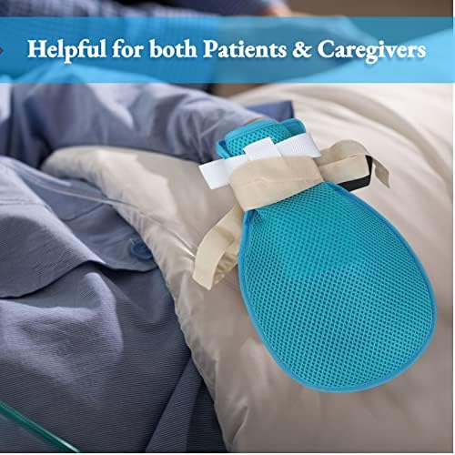 Lmaray 2 Pcs Dementia Hand Restraint Gloves