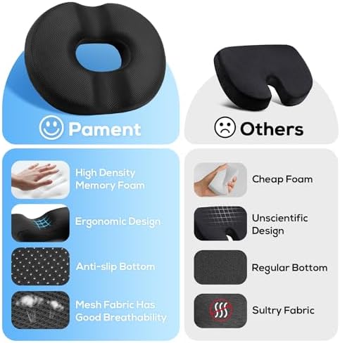 Pament Donut Pillow Seat Cushion for Pain Relief and Comfort