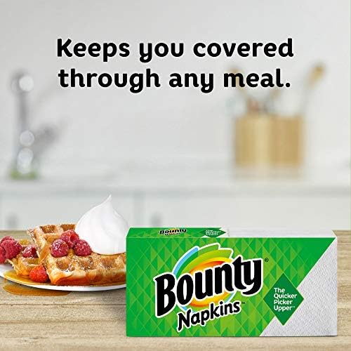 Bounty Quilted Napkins 1 Ply White 100 Pack