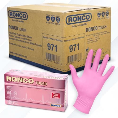Disposable Pink Nitrile Gloves Medium 1000 Pack