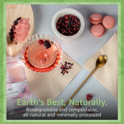 Bamboo Compostable Napkins 250-Pack 65x65 Inch 2-Ply FSC Certified