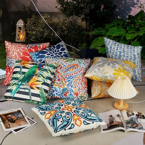 Waterproof Outdoor Throw Pillows Set of 2