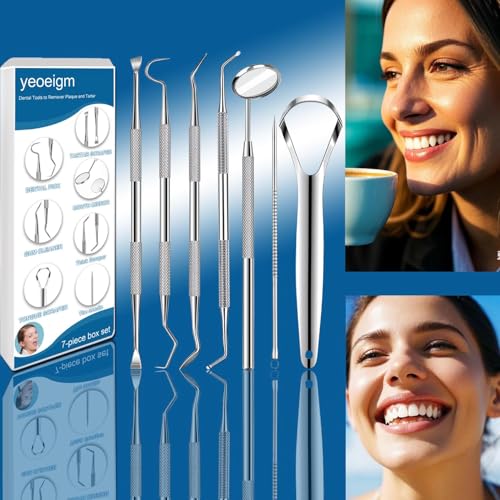 7pcs Dental Tools Kit with Case for Teeth Cleaning