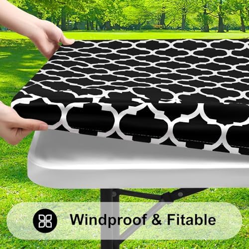 Smiry Rectangle Picnic Table Cover 36x60 Inches Black