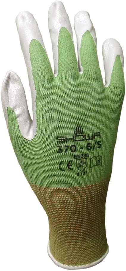 12 Pack Showa Atlas NT370 Nitrile Garden Gloves - Sizes XS S and Large Assorted Colors