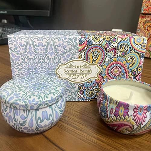 2 Pack Natural Soy Candles with Floral Scent