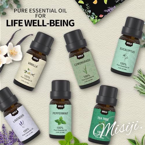 MISIJI Essential Oils Set 6 X 10ML Aromatherapy Diffuser