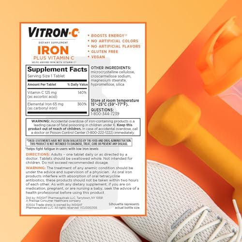 Vitron C Iron Supplement 60 Count