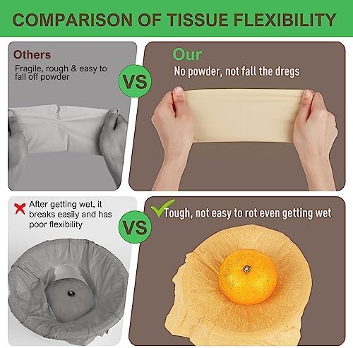 Gezond 100pcs Compostable Dinner Napkins 13x13 in 2-ply Eco Friendly