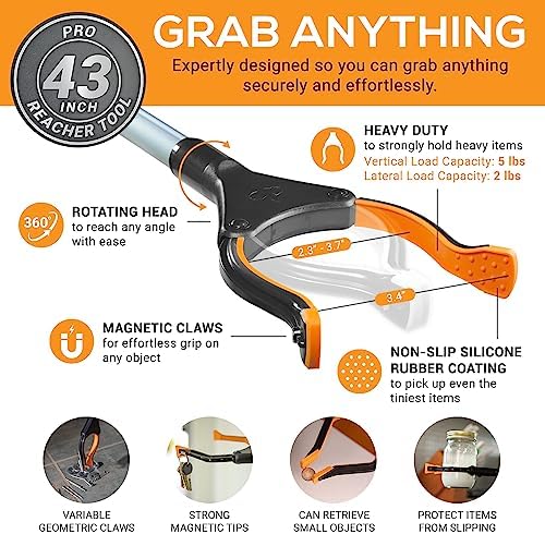 EZPIK Pro 43 Inch Foldable Reacher Tool for Seniors