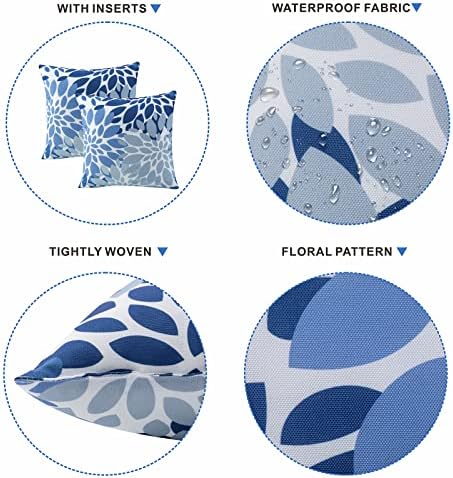 XXPILOS Outdoor Throw Pillows Set of 2 18x18 Inch