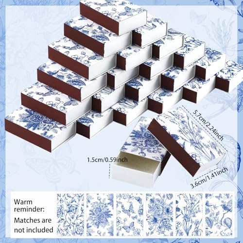 60 Pcs Spring Flower Match Holders Containers