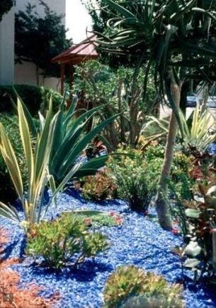 Caribbean Mix Blue Landscape Fire Glass - 10 lbs Medium