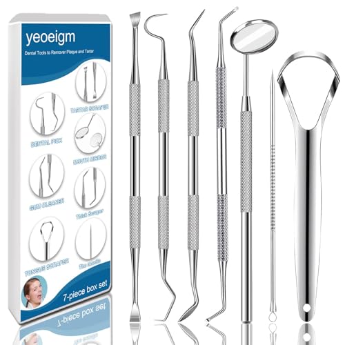 7pcs Dental Tools Kit with Case for Teeth Cleaning