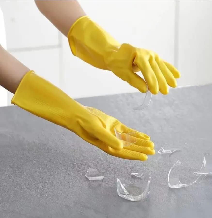 Reusuable Rubber Gloves for Kitchen Cleaning and Pet Care