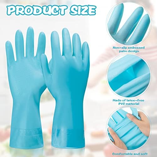 36 Pair Reusable Dishwashing Gloves with Non-Slip Design
