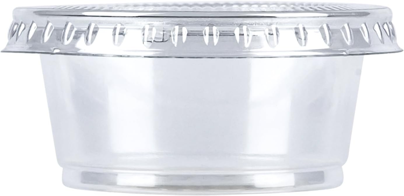 Amazon Basics 2oz Disposable Cups and Lids 50 Count