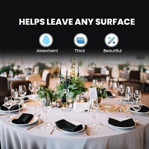 Perfectware 2 Ply Black Dinner Napkins 125 Pack